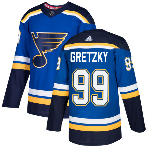Adidas Blues #99 Wayne Gretzky Blue Home Authentic Stitched NHL Jersey